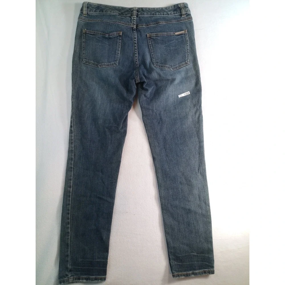 Michael kors jeans izzy skinny size 4 women's frayed  jeans (1353)